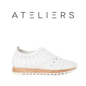 Ateliers Lisbet Silver Platforms Size 9.5 NWOT